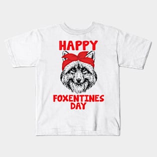 Funny Fox Valentine's Day Kids T-Shirt